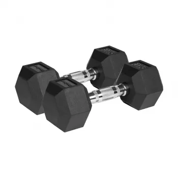 Guminiai ketaus svarmenys HEX 2x9 kg REBEL ACTIVE