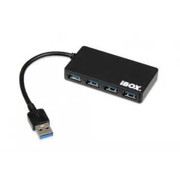 iBox IUH3F56 USB 3.2 Gen 1 (3.1 Gen 1) Type-A sąsajų centras 5000 Mbit/s juodas