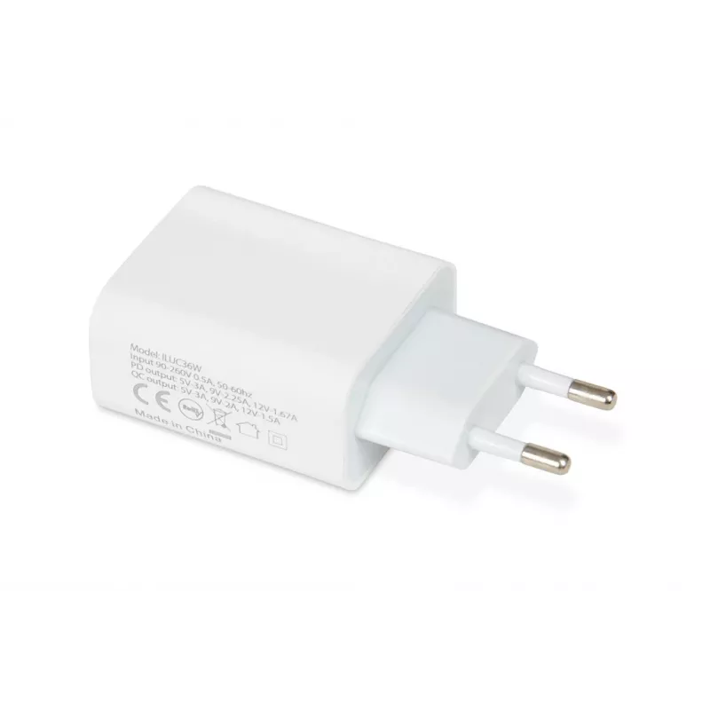 Vidinis įkroviklis iBOX C-36 Universal White USB greitasis įkrovimas