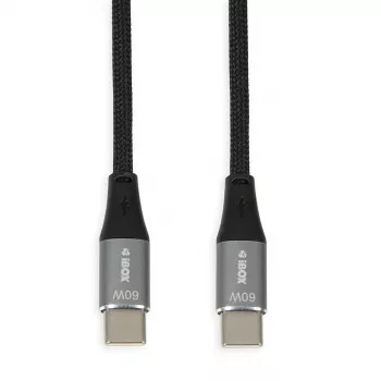 USB Type-C šakotuvas IBOX IKUTC1B – 4 prievadų USB šakotuvas su USB-C įvadu ir 4 × USB-A prievadais, USB 2.0, 1 m pintas kabelis, max 3 A, juodas