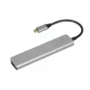 Dokavimo stotelė iBox IUH3SL4K USB Type-C 5 Gbit/s, HDMI 4K@30Hz, PD iki 100W, 2x USB-A, 2x USB-C, kortelių skaitytuvas, sidabrinė