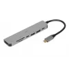 Dokavimo stotelė iBox IUH3SL4K USB Type-C 5 Gbit/s, HDMI 4K@30Hz, PD iki 100W, 2x USB-A, 2x USB-C, kortelių skaitytuvas, sidabrinė
