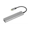 Dokavimo stotelė iBox IUH3SL4K USB Type-C 5 Gbit/s, HDMI 4K@30Hz, PD iki 100W, 2x USB-A, 2x USB-C, kortelių skaitytuvas, sidabrinė