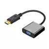 Adapteris DisplayPort į VGA IBOX IADPVGA, DisplayPort kištukas į 15 kontaktų VGA lizdą, palaiko 1080p, sidabrinis