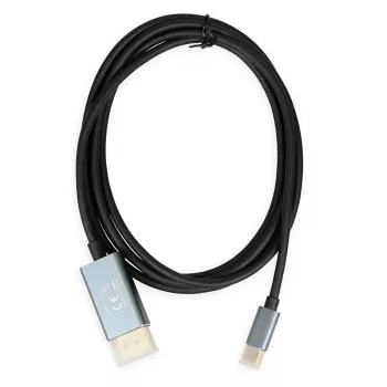Vaizdo kabelio adapteris IBOX ITVCDP4K USB-C į DisplayPort 1,8 m juodas