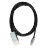 Vaizdo kabelio adapteris IBOX ITVCDP4K USB-C į DisplayPort 1,8 m juodas