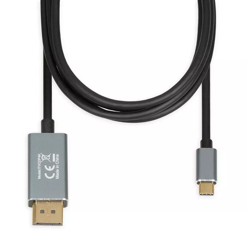 Vaizdo kabelio adapteris IBOX ITVCDP4K USB-C į DisplayPort 1,8 m juodas