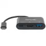 Manhattan USB-C Dock / Hub, 3 prievadai: HDMI, USB-A ir USB-C, 5 Gbps (USB 3.2 Gen1 / USB 3.0), su Power Delivery (60 W) USB-C prievadui