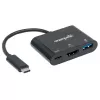 Manhattan USB-C Dock / Hub, 3 prievadai: HDMI, USB-A ir USB-C, 5 Gbps (USB 3.2 Gen1 / USB 3.0), su Power Delivery (60 W) USB-C prievadui