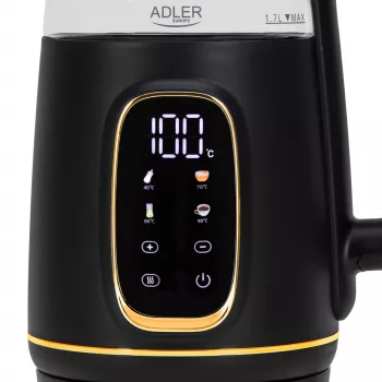 ADLER AD 1305 elektrinis virdulys juodai-auksinis
