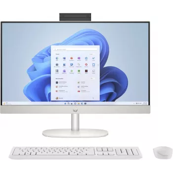 HP 24-cr0312nw AMD Ryzen™ 5 7520U 60,5 cm (23,8 inch) 1920 x 1080 px All-in-One kompiuteris 16 GB LPDDR5-SDRAM 512 GB SSD Windows 11 Home Wi-Fi 6 (802.11ax) Baltas