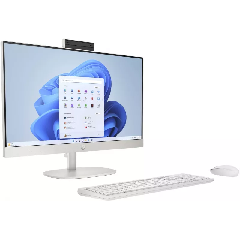 HP 24-cr0312nw AMD Ryzen™ 5 7520U 60,5 cm (23,8 inch) 1920 x 1080 px All-in-One kompiuteris 16 GB LPDDR5-SDRAM 512 GB SSD Windows 11 Home Wi-Fi 6 (802.11ax) Baltas