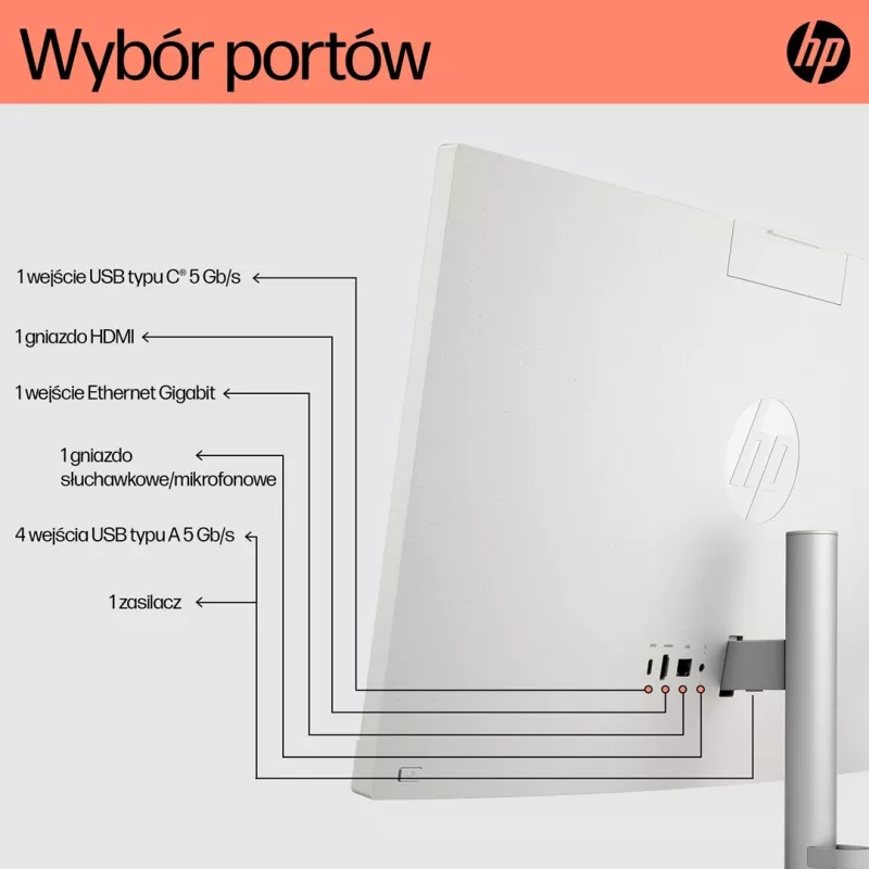 HP 24-cr0312nw AMD Ryzen™ 5 7520U 60,5 cm (23,8 inch) 1920 x 1080 px All-in-One kompiuteris 16 GB LPDDR5-SDRAM 512 GB SSD Windows 11 Home Wi-Fi 6 (802.11ax) Baltas