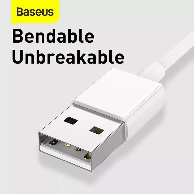 USB laidas Baseus Superior USB 2.0 1,5 m USB A / USB-C / Micro USB / Lightning baltas