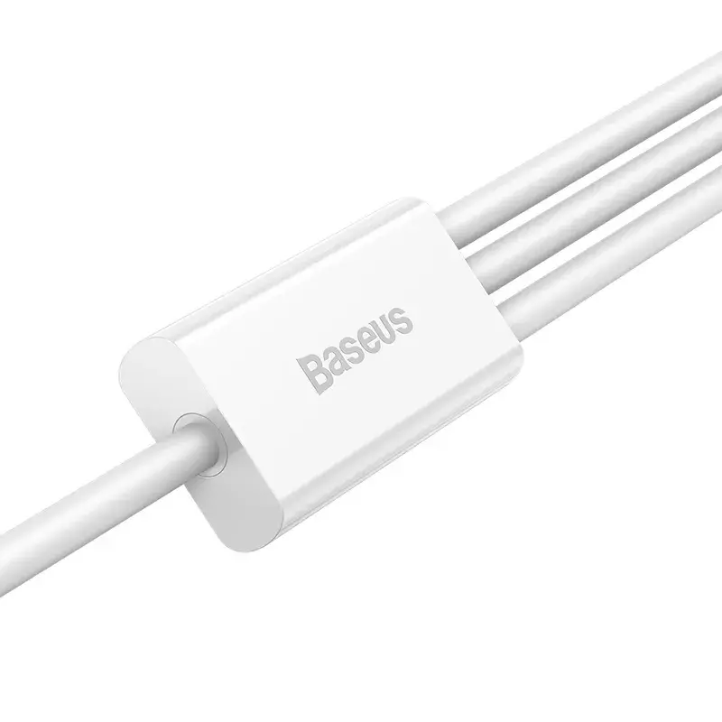USB laidas Baseus Superior USB 2.0 1,5 m USB A / USB-C / Micro USB / Lightning baltas