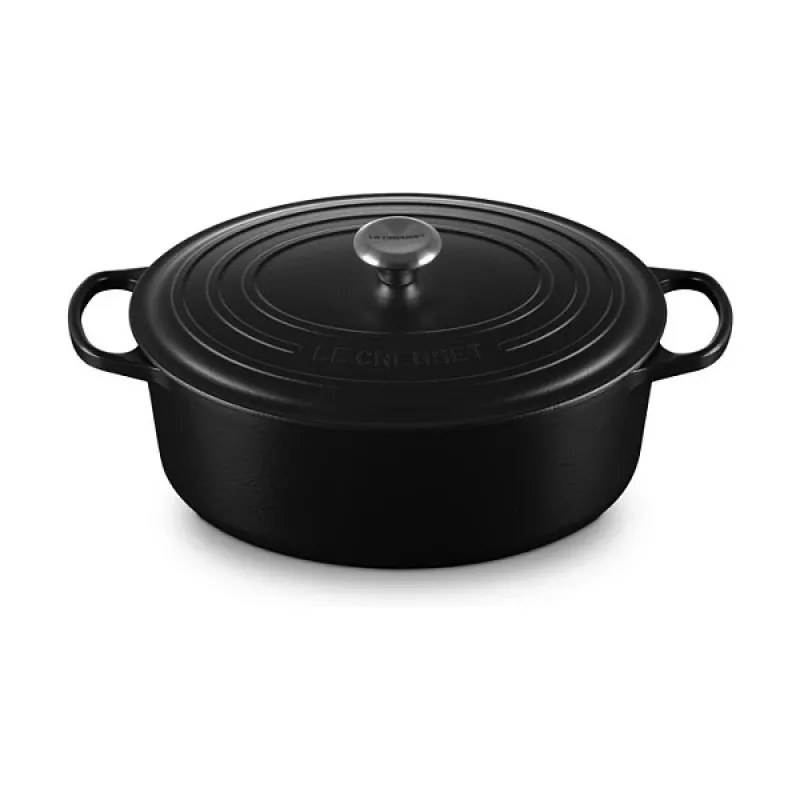 Le Creuset Signature skardinis kepimo indas juodas ovalus 33 cm