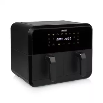 Oro gruzdintuvė Princess 1.182068.01.001 dviejų krepšių 8 L 2400 W 220°C jutiklinis LED (juoda)