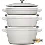 Staub La Cocotte 4,2 L apvalus ketaus troškintuvas kepimo indas