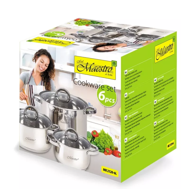 Puodų rinkinys Maestro MR-2120-6L (6 vnt.)