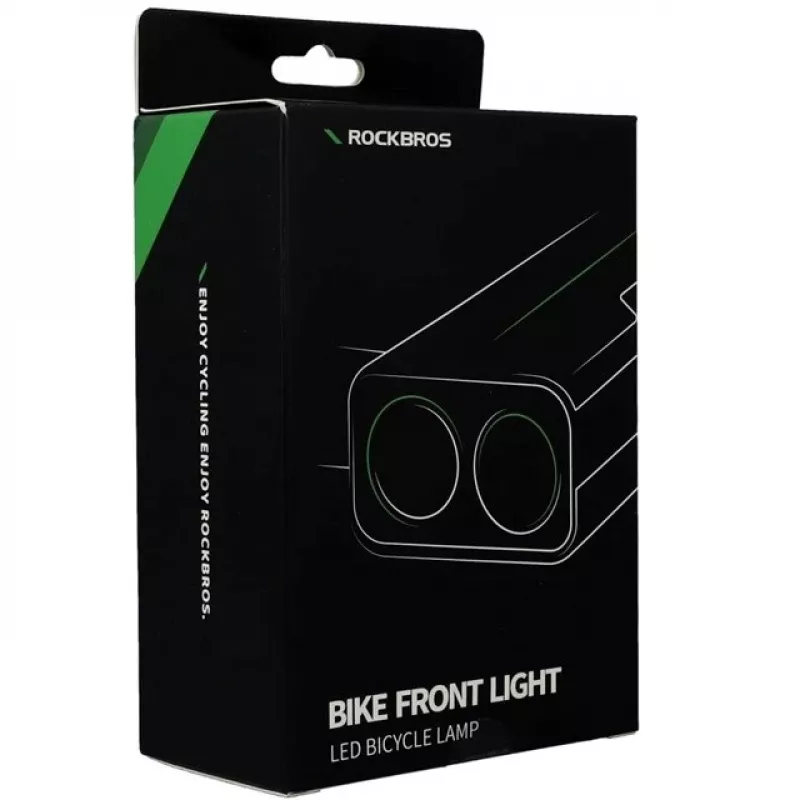 Rockbros Dviračio žibintas su power bank funkcija + USB-C į USB-A laidas, 850 lm, juodas