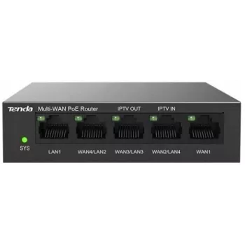 Laidinis maršrutizatorius Tenda G0-5G-PoE Gigabit Ethernet juodas IPSec VPN