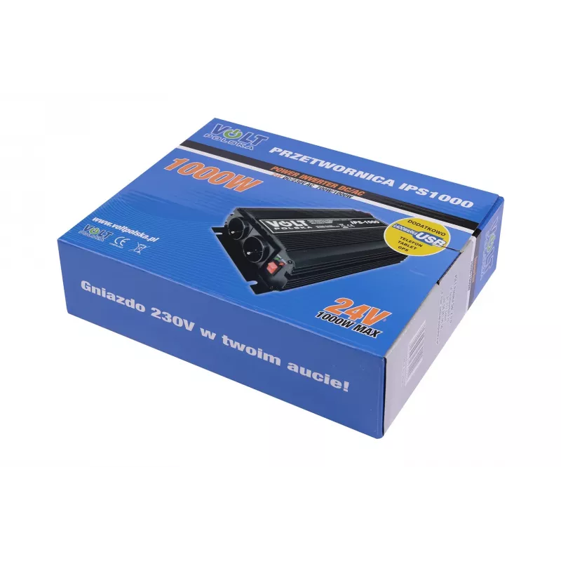 Keitiklis Volt IPS 1000 24V į 230V, 750W nuolatinė / 1000W maksimali galia