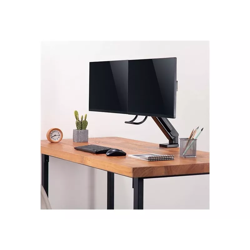 LOGILINK BP0102 Dvigubas monitoriaus laikiklis 17-27 colių plieninis, taupantis vietą