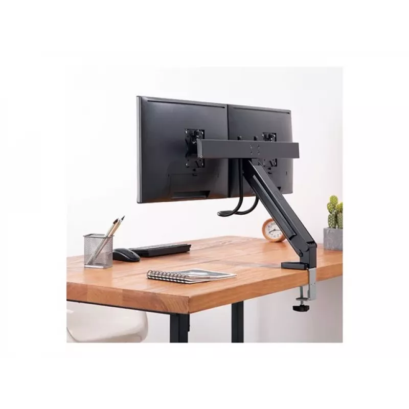 LOGILINK BP0102 Dvigubas monitoriaus laikiklis 17-27 colių plieninis, taupantis vietą