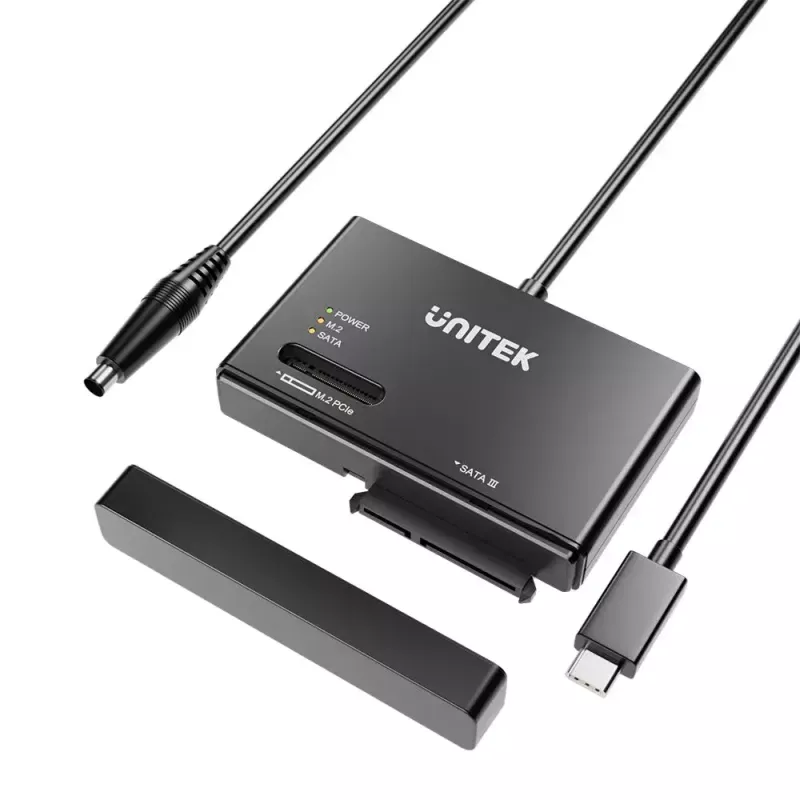 SSD dėklas UNITEK S1232A01-EU Juodas M.2/2.5 colio/3.5 colio 10 Gbit/s