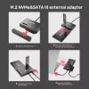 SSD dėklas UNITEK S1232A01-EU Juodas M.2/2.5 colio/3.5 colio 10 Gbit/s
