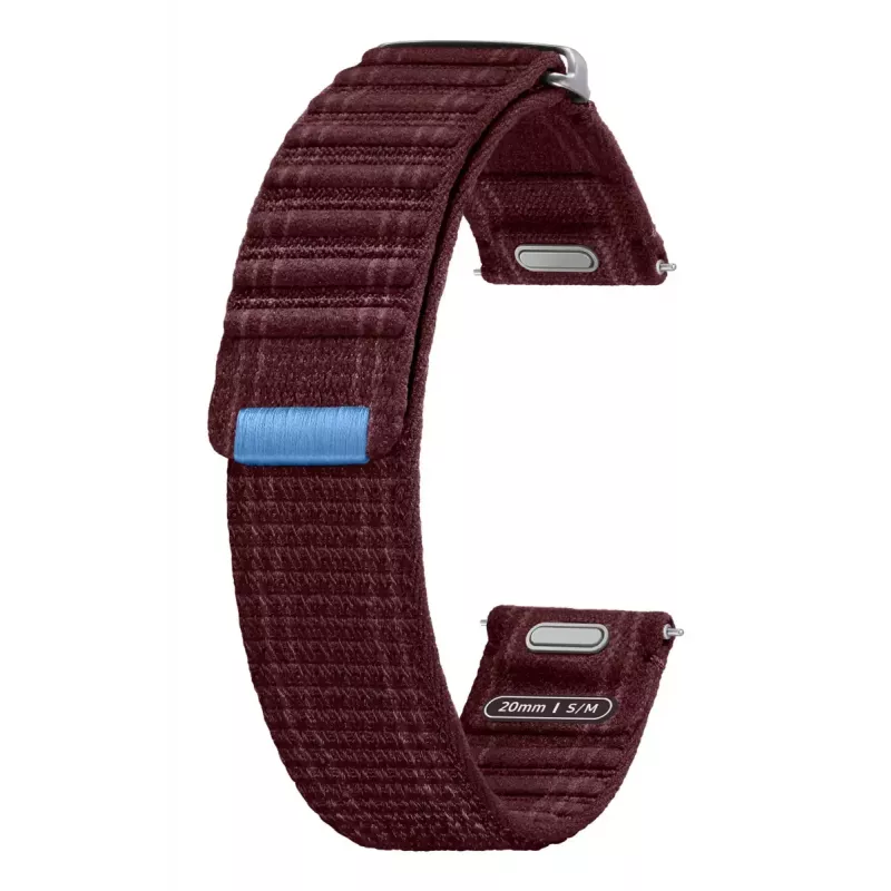 Samsung Galaxy Watch 7 Fabric Band S/M Burgundy – minkštas audinio dirželis