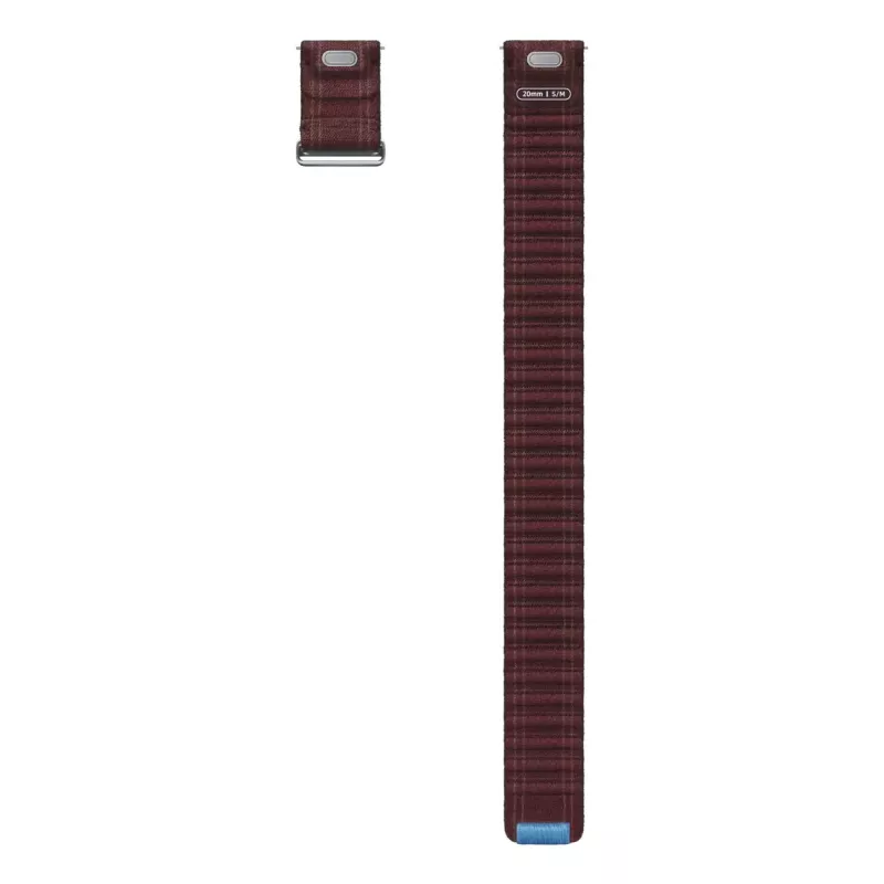 Samsung Galaxy Watch 7 Fabric Band S/M Burgundy – minkštas audinio dirželis