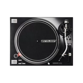 Patefonas DJ tiesioginės pavaros Reloop RP-7000 MK2 – 33/45/78 aps./min., S formos tonarmas, aliumininis diskas, juodas