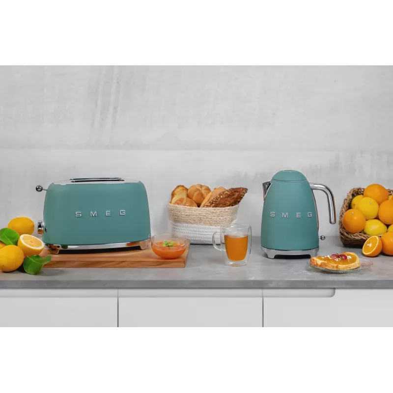 Smeg TSF01EGMEU skrudintuvas 6 2 griežinėliams 950 W Chromuotas, Žalias