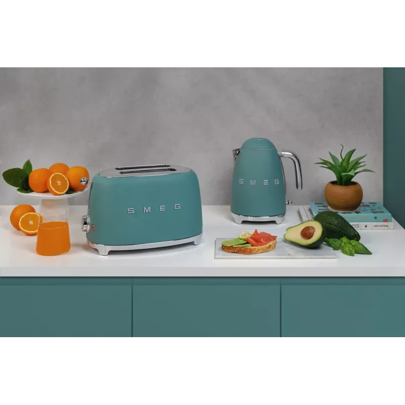 Smeg TSF01EGMEU skrudintuvas 6 2 griežinėliams 950 W Chromuotas, Žalias