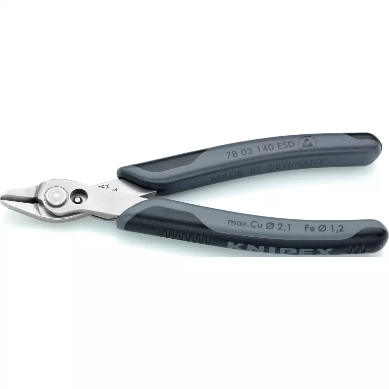 KNIPEX Super Knips XL ESD – vielų kirpikliai, 23 cm, su apsauga nuo elektrostatinio išlydžio (ESD)