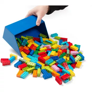 LEGO kastuvėlių rinkinys 2 vnt., laikymo dėžutė Raudona/Mėlyna