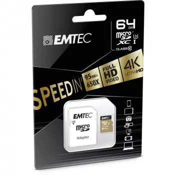 Atminties kortelė Emtec 64GB MicroSDXC Class 10 ECMSDM64GXC10SP