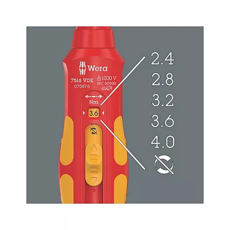 Dinamometrinis raktas Wera 05075876001 mechaninis 2,4–4 N⋅m