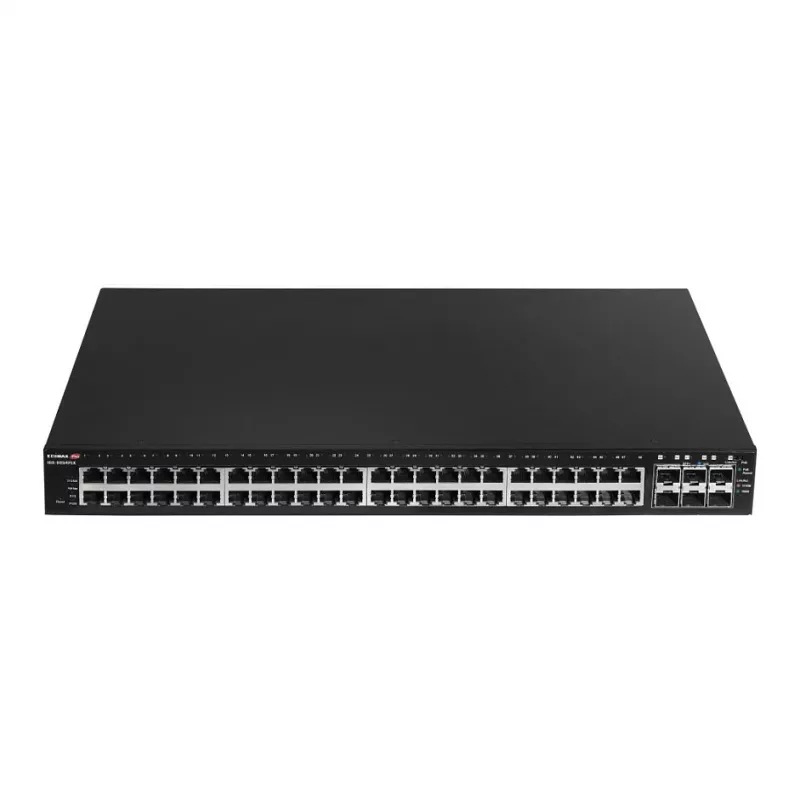 Valdomas jungiklis EDIMAX IGS-5654PLX 54 prievadų Gigabit PoE+ su 6x 10GbE SFP