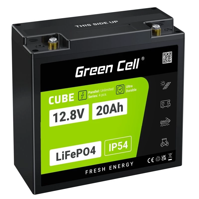 UPS baterija Green Cell GC-LFPGC12V20AH LiFePO4 12,8V 20Ah, 256Wh, 185x80x170 mm, 3 kg