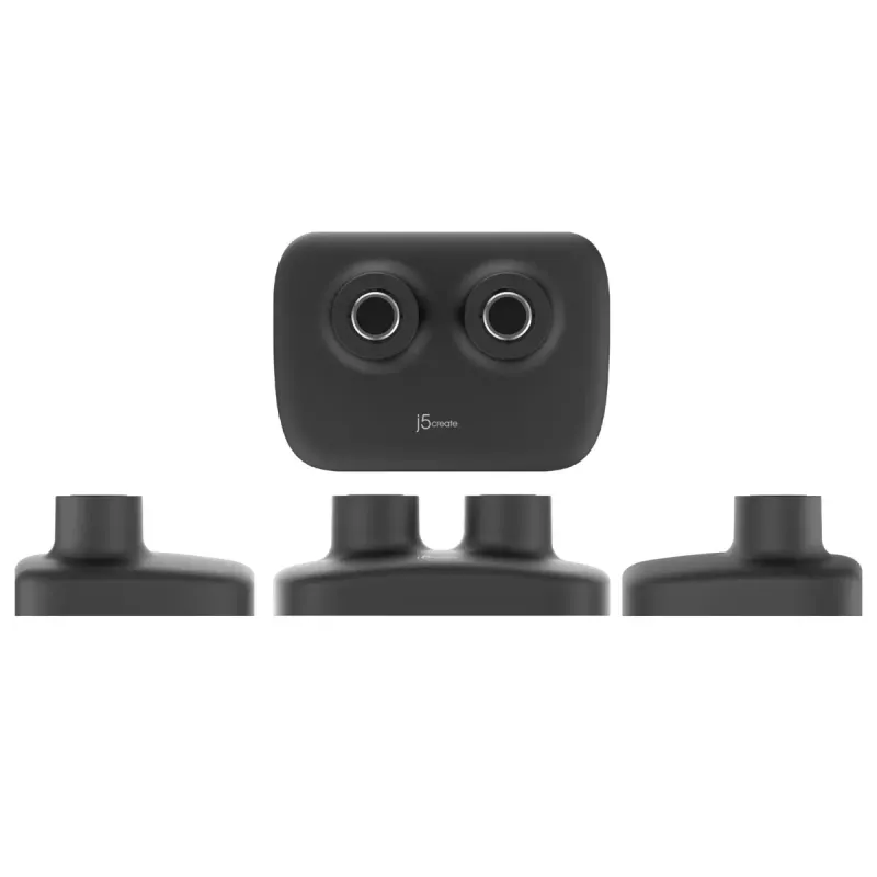 j5create JTSA102 ergonomiškas dviejų monitorių laikiklis, juodas, spaustuvas/įvorė, 16 kg