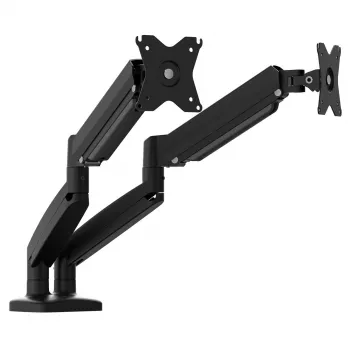 j5create JTSA102 ergonomiškas dviejų monitorių laikiklis, juodas, spaustuvas/įvorė, 16 kg