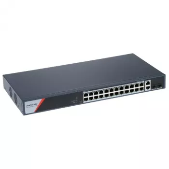 Valdomas komutatorius Hikvision DS-3E1512HP-SI-8P2T2F Gigabit Ethernet 26 prievadai PoE