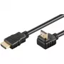 Goobay HDMI 2.0 90° kampuotas laidas su Ethernet 4K 60Hz 5 m Juodas