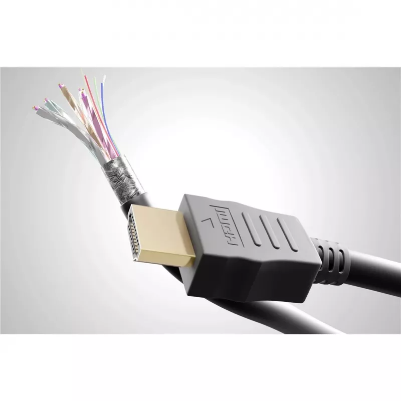 Goobay HDMI 2.0 90° kampuotas laidas su Ethernet 4K 60Hz 5 m Juodas