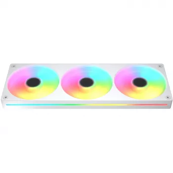 COUGAR Unity360-FB 360 mm vieno rėmo ARGB PWM atvirkštinis ventiliatorių rinkinys, 120 mm x3, 700–1600 RPM, FDB, baltas