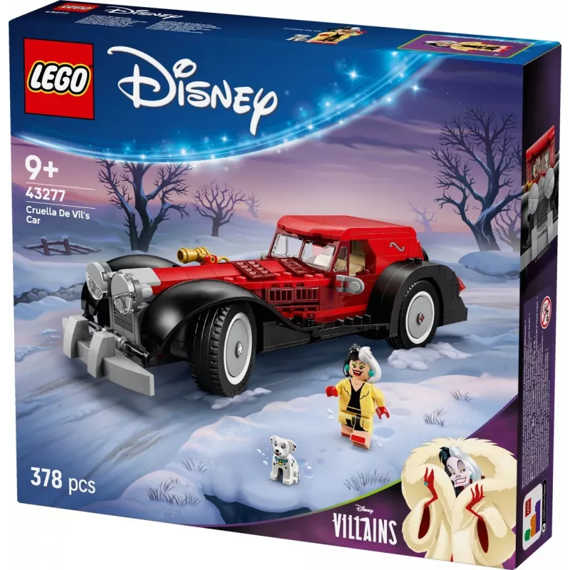 LEGO rinkinys „Piktoji Disnėjaus ponia“ automobilis 43277 – kolekcinis modelis
