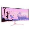 Lenktas kompiuterinis monitorius Arozzi Nova 34 colių (86,4 cm) 3440×1440 21:9 LED 1 ms Rožinis