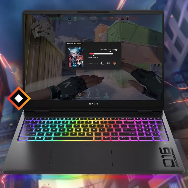 HP OMEN MAX by HP nešiojamas kompiuteris 16-ah0099ng - Intel Core Ultra 9 275HX - Win 11 Home - GeForce RTX 5090 - 64 GB RAM - 2 TB SSD NVMe, Performance - 40,6 cm (16 colių)